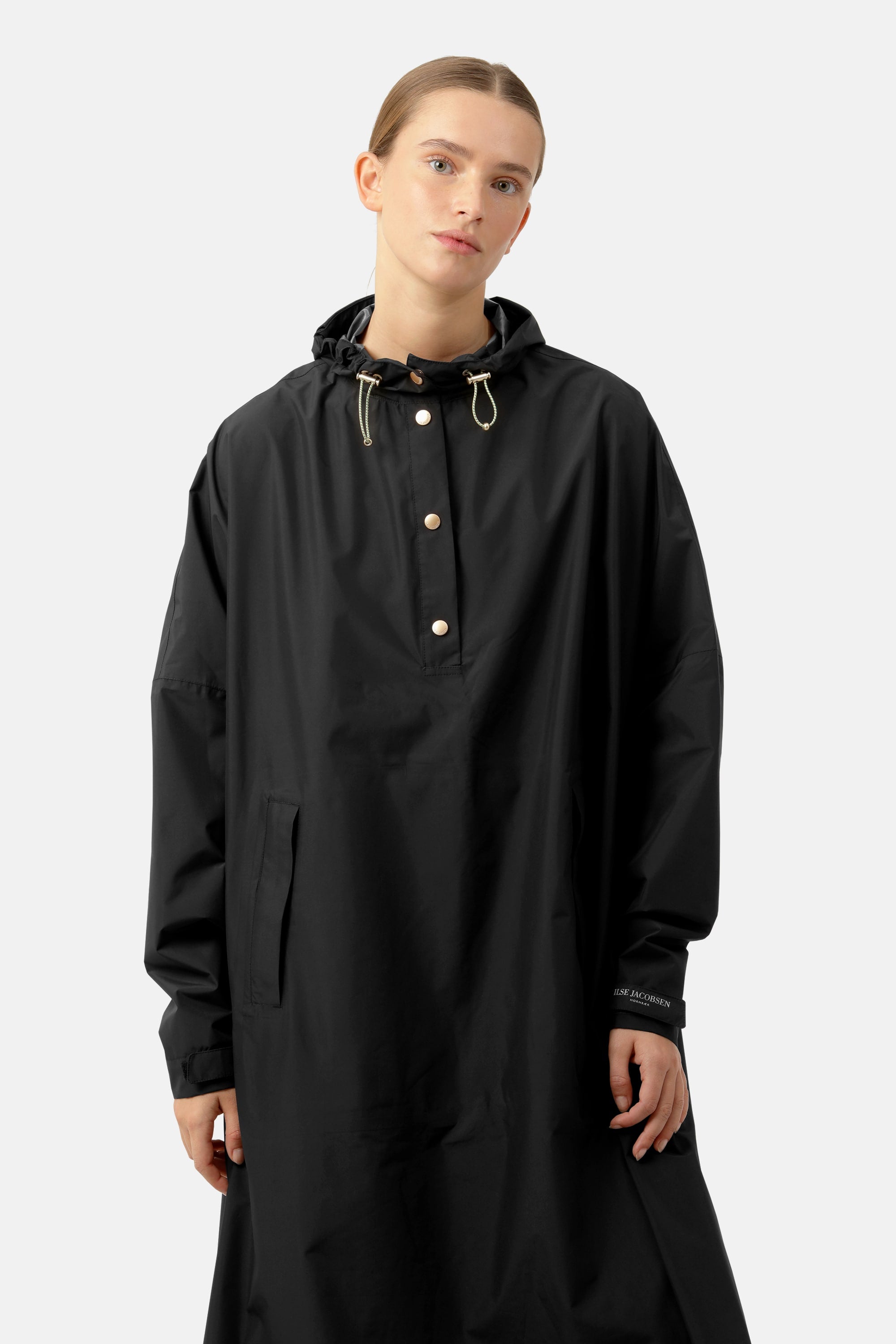 Poncho With Sleeves - Black